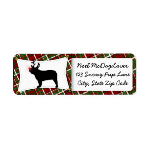 French Bulldog Christmas Return Address Label