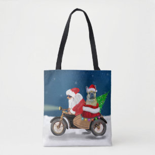 French Bulldog Christmas Santa Claus Tote Bag