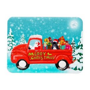 French Bulldog Christmas Santa Delivery Truck Magnet
