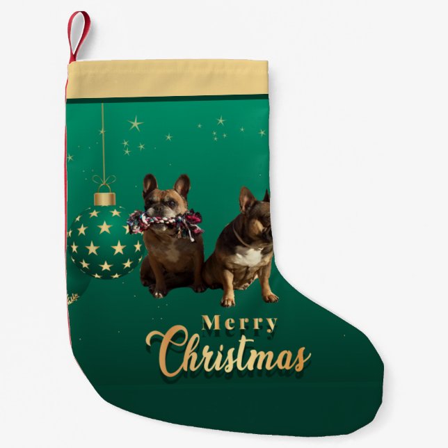 French Bulldog Christmas Small Christmas Stocking (Front)