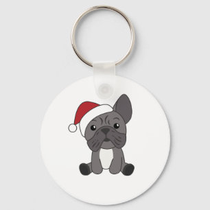 French Bulldog Christmas Snow Winter Animals Key Ring