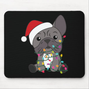French Bulldog Christmas Snow Winter Animals Mouse Pad