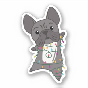 French Bulldog Christmas Snow Winter Animals Stick