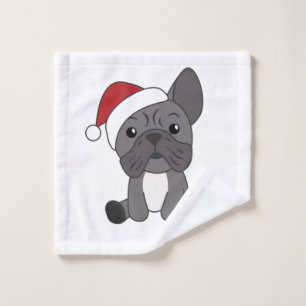 French Bulldog Christmas Snow Winter Animals Wash Cloth