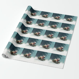 French Bulldog Christmas snow winter  Wrapping Paper