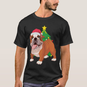 French Bulldog Christmas Tree Dog Santa Xmas Boys  T-Shirt