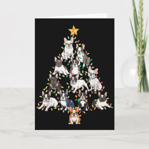 French Bulldog Christmas Tree Frenchie Dog Xmas Pa Card