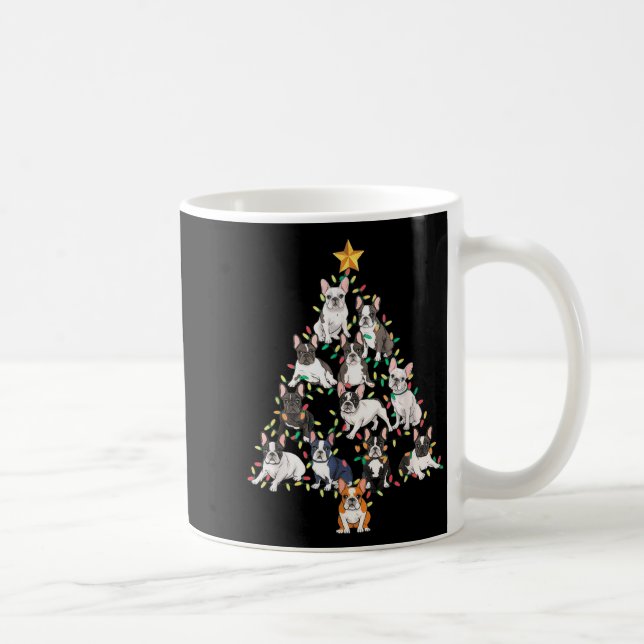 French Bulldog Christmas Tree Frenchie Dog Xmas Pa Coffee Mug (Right)