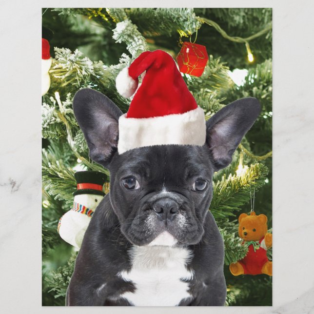 French Bulldog Christmas Tree Ornaments Snowman (Front)