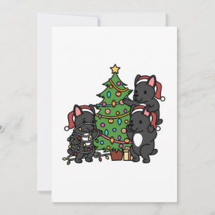 French Bulldog Christmas Tree Thank You Card