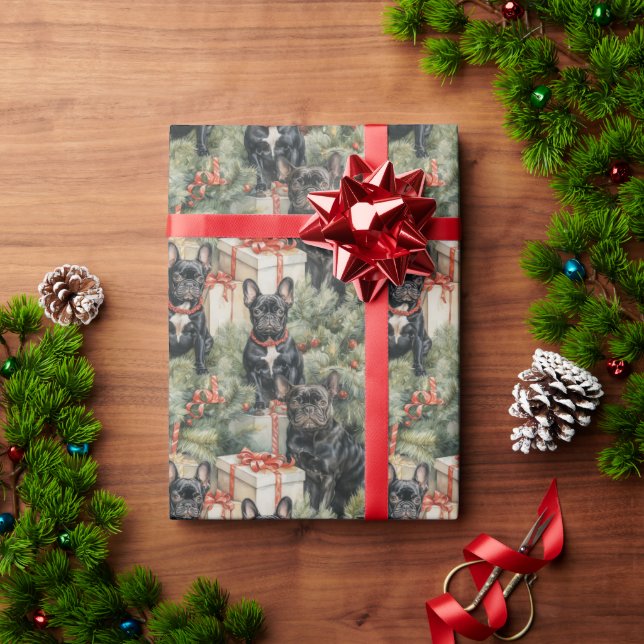 French Bulldog Christmas Wrapping Paper (Holiday Gift)