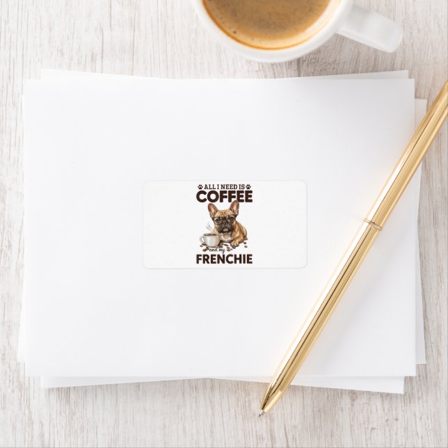 French Bulldog Coffee Frenchie Dog Label (Insitu)