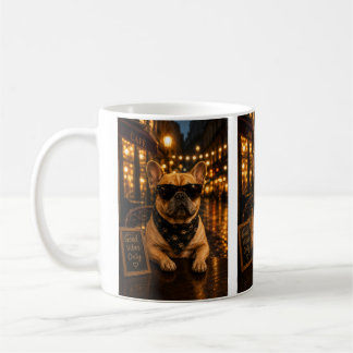 French Bulldog Coffee Lover – Cute Dog with Sungla Mug