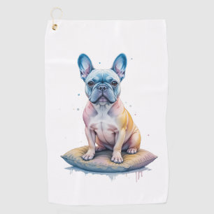French Bulldog Colorful and Artistic Golf Towel