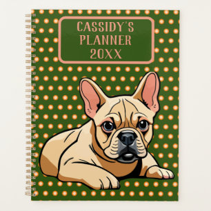 French bulldog colorful modern planner
