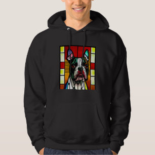 French Bulldog - Colorful Stained Glass Pop Art_1 Hoodie