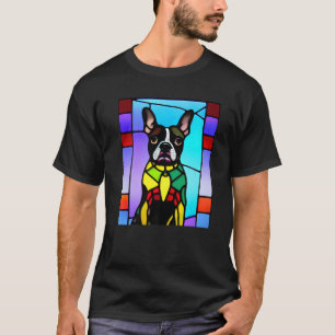 French Bulldog - Colourful Stained Glass Pop Art P T-Shirt