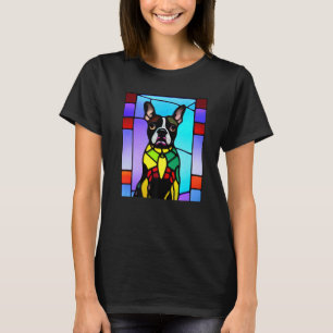 French Bulldog - Colourful Stained Glass Pop Art P T-Shirt