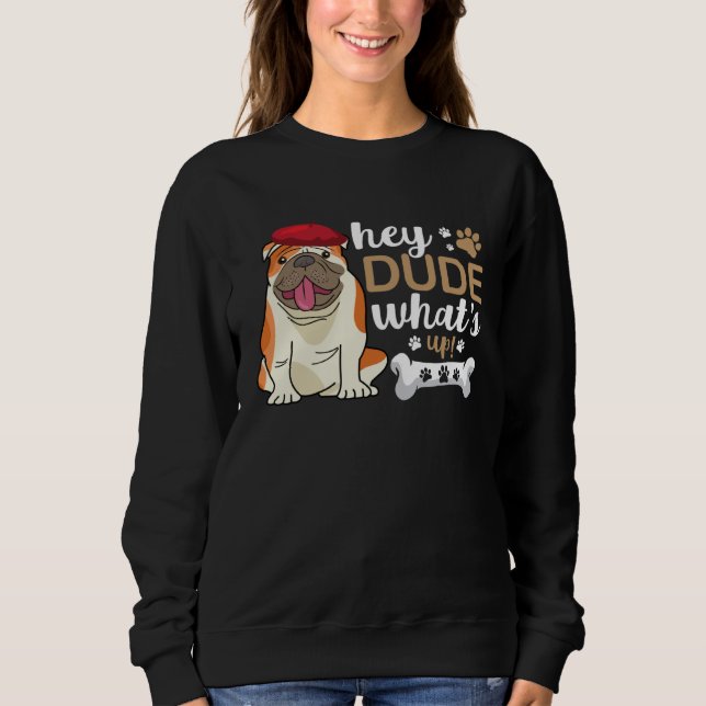 French Bulldog  Cool a Dude Graphics Plus Size Sweatshirt (Front)