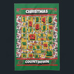 French Bulldog Countdown Christmas Advent Calendar Tea Towel<br><div class="desc">French Bulldog Countdown Christmas Advent Calendar kitchen towel features a watercolor of a French Bulldog with a Christmas hat and a Christmas dog collar. Funny design for Dog Lovers!</div>
