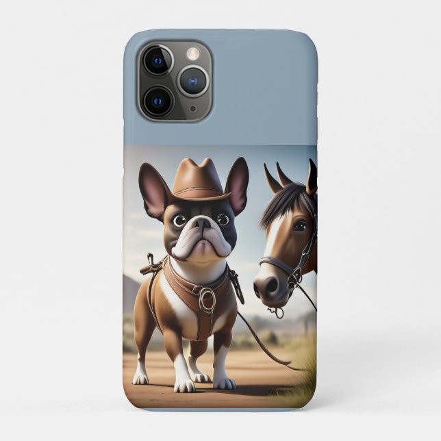 French Bulldog Cowboy Hat French Bulldog Case-Mate iPhone Case (Back)
