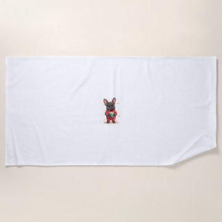 French Bulldog Cozy Cocoa Beach Towel