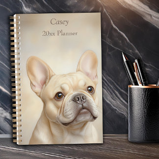 French Bulldog Cream Frenchie Portrait Personal Planner