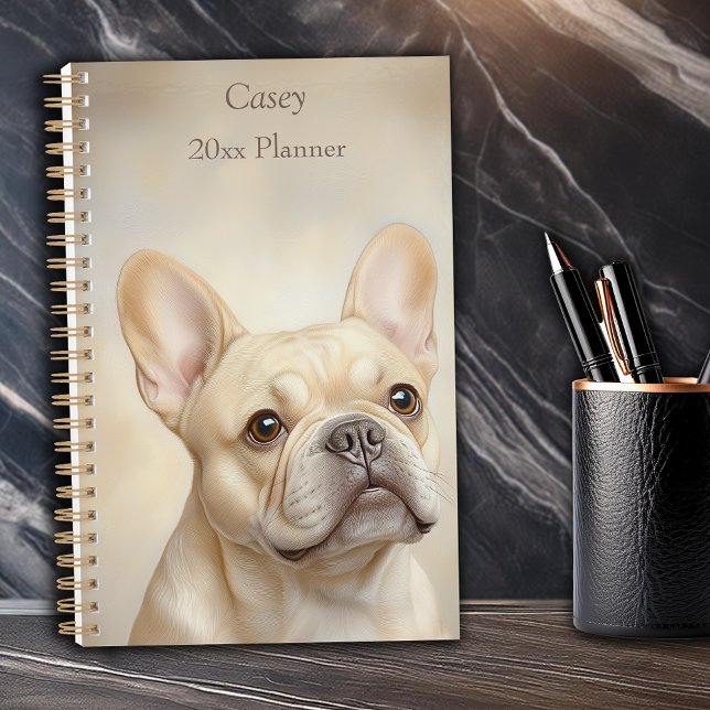 French Bulldog Cream Frenchie Portrait Personal Planner (French Bulldog Cream Frenchie Portrait Personal Planner)