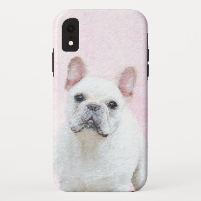 French Bulldog (Cream/White) Painting - Dog Art Case-Mate iPhone Case (Back)