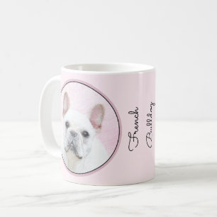 French Bulldog (Cream/White) Painting - Dog Art Coffee Mug