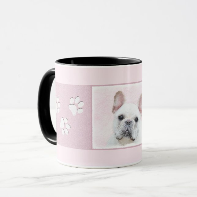 French Bulldog (Cream/White) Painting - Dog Art Mug (Front Left)