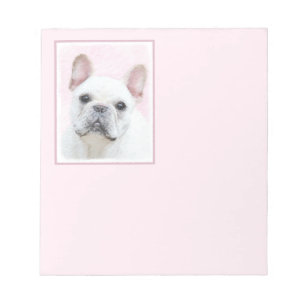 French Bulldog (Cream/White) Painting - Dog Art Notepad