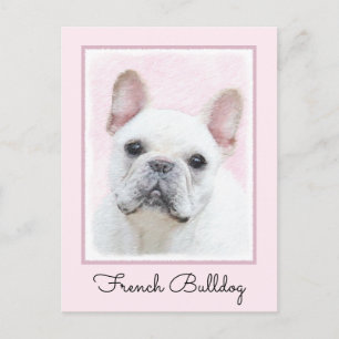 French Bulldog (Cream/White) Painting - Dog Art Postcard