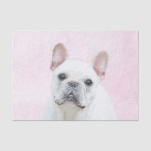 French Bulldog (Cream/White) Painting - Dog Art Tissue Paper