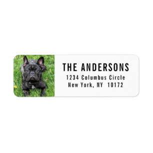 French Bulldog Custom Return Address Label