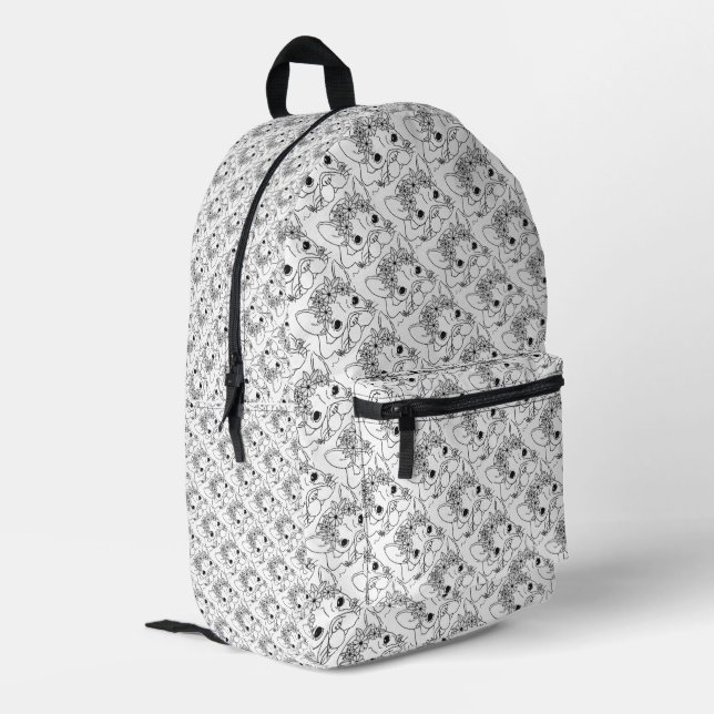FRENCH BULLDOG Custom TWO CHAMBER LAPTOP BACKPACK (Back Corner Left)