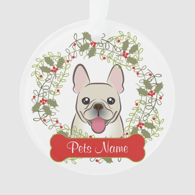 French Bulldog Customisable Ornament (Front)