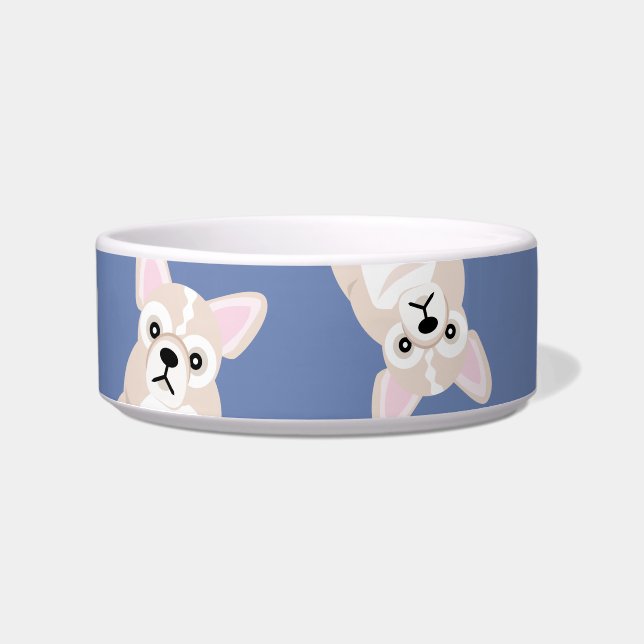 French Bulldog Cute Blonde Frenchie Pup Bowl (Front)