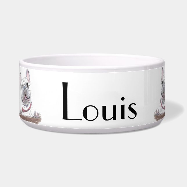 French Bulldog Cute Happy Drawing Personalised (Left)