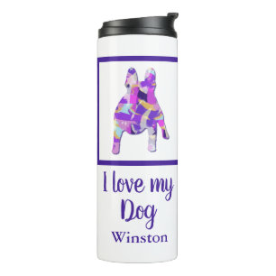French Bulldog Cute Pet Silhouette Purple PY&B Thermal Tumbler