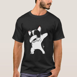 French Bulldog Dabbing Pied French Bulldog T-Shirt