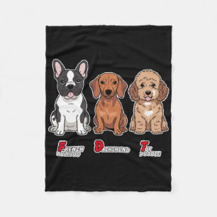 French Bulldog Dachshund Toy Poodle Funny Subtle A Fleece Blanket