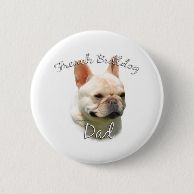 French Bulldog Dad 2 6 Cm Round Badge (Front)