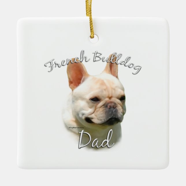 French Bulldog Dad 2 Ceramic Ornament (Front)