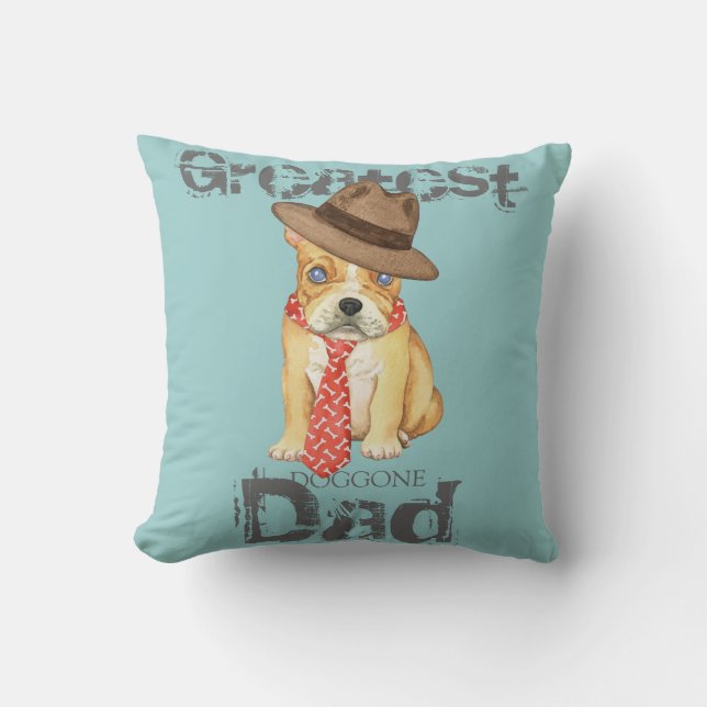 French Bulldog Dad Cushion (Front)