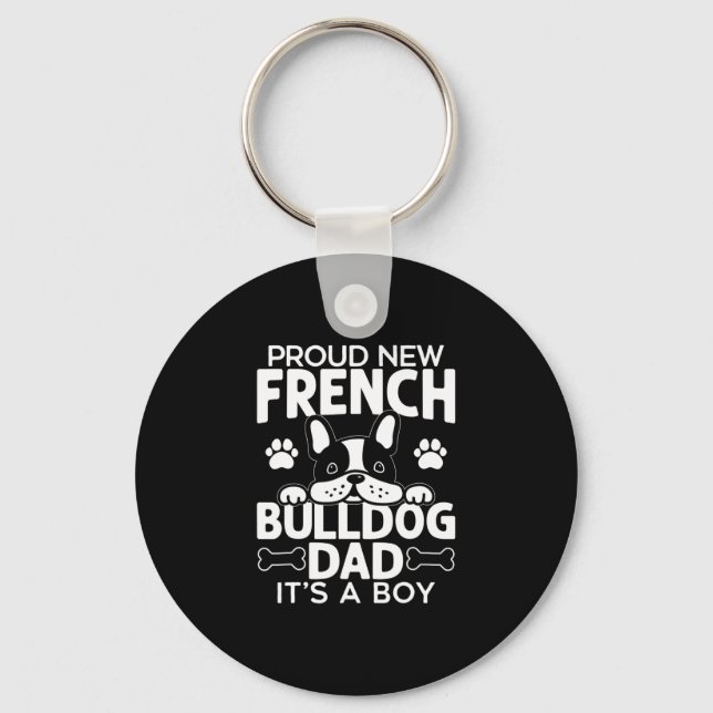 French Bulldog Dad Dog Dad  Key Ring (Front)