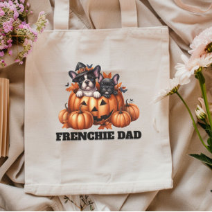 French Bulldog Dad Halloween Pumpkins Tote Bag