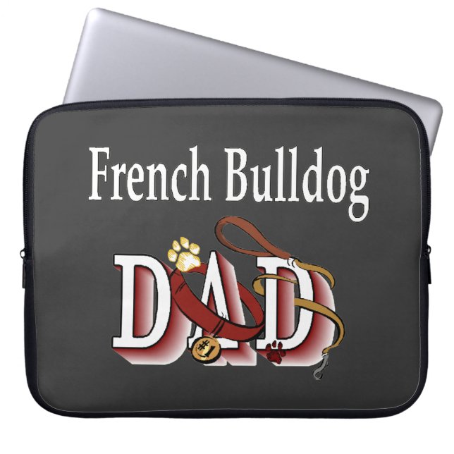 French Bulldog Dad Laptop Sleeve (Front)