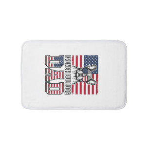 French Bulldog Dad Patriotic Vintage Bath Mat