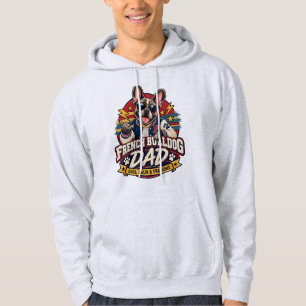 French Bulldog Dad Retro Varsity Sunglasses Hoodie